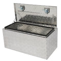 GZXS 36" Aluminum Storage Box Truck Underbody Toolbox Trailer RV Tool Heavy Duty Aluminum Tool RV ATV Trailer Storage Boxes W/Locks Keys Silver (36" x 18" x 17")