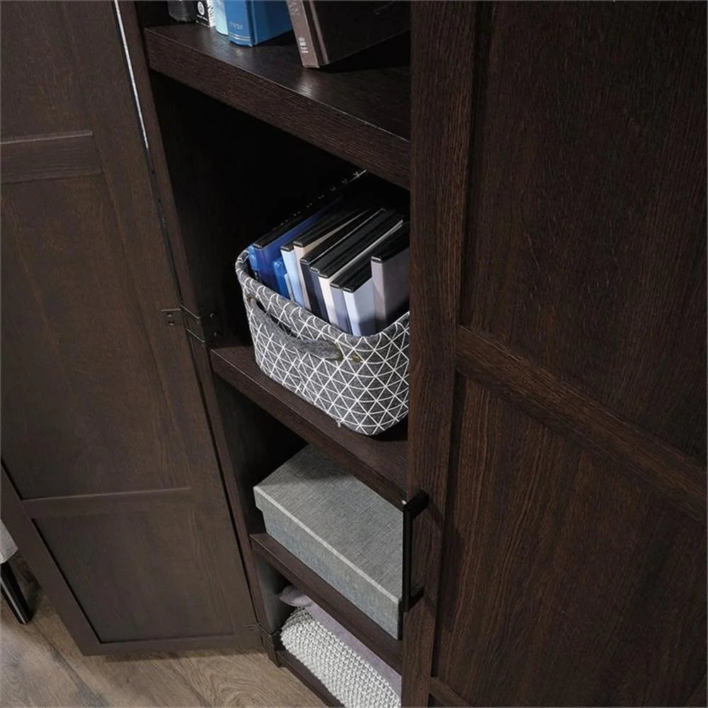 Pemberly Row Contemporary Engineered Wood Pantry in White Finish