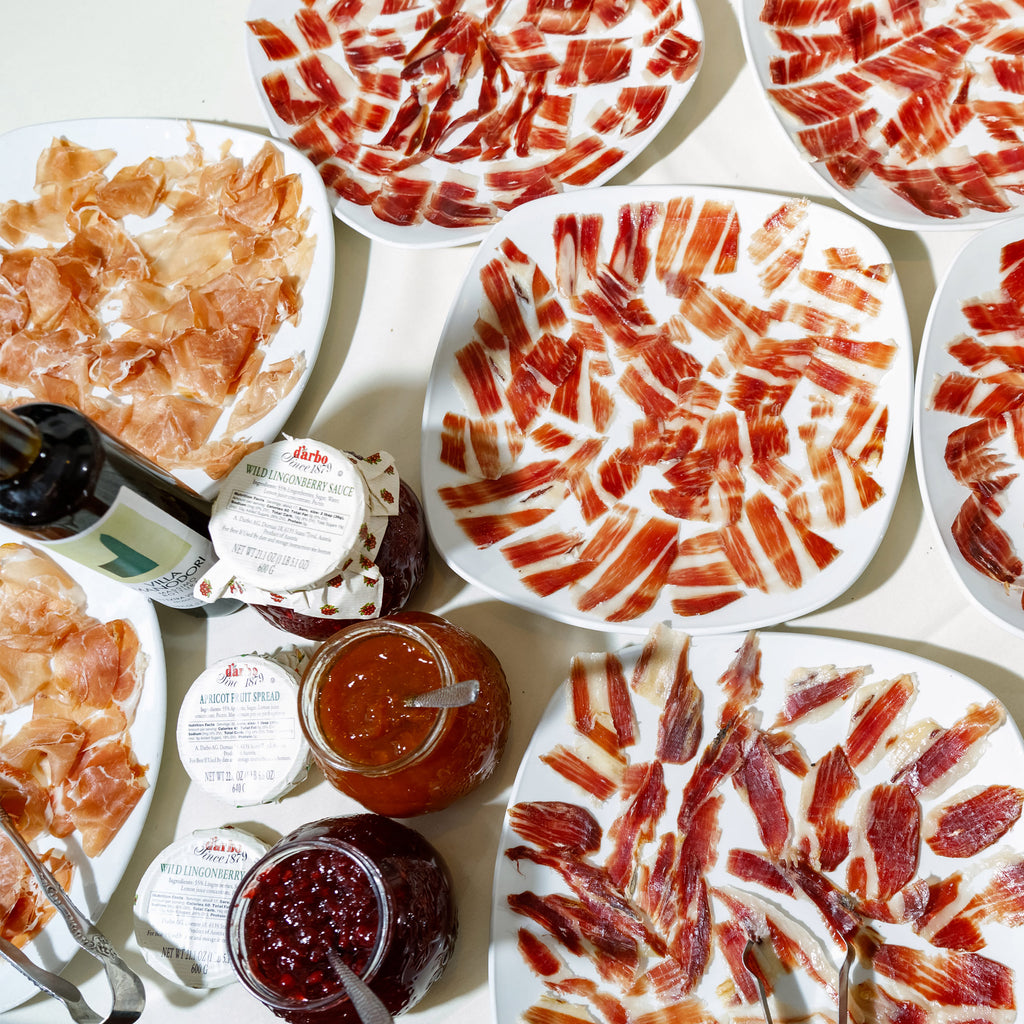 Covap Jamon Iberico Bellota Ham Leg with Stand and Knife, 15.4 lbs.