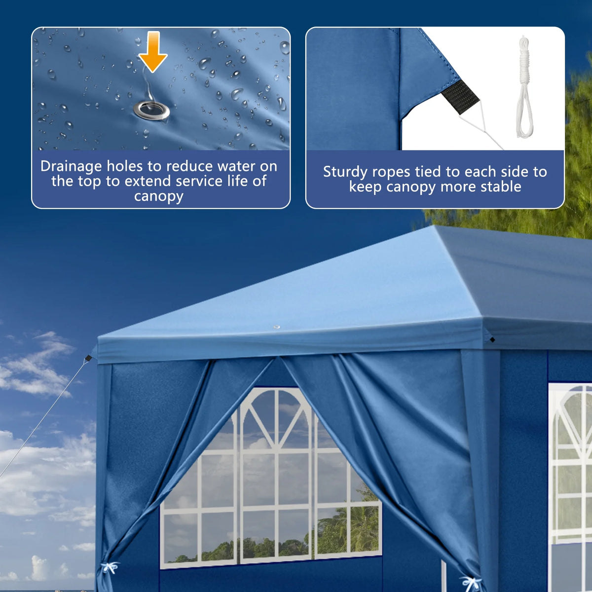 Ktaxon 10'X30'  Pop up Wedding Party Tent Foldable Gazebo W/8 Sidewalls Canopy White