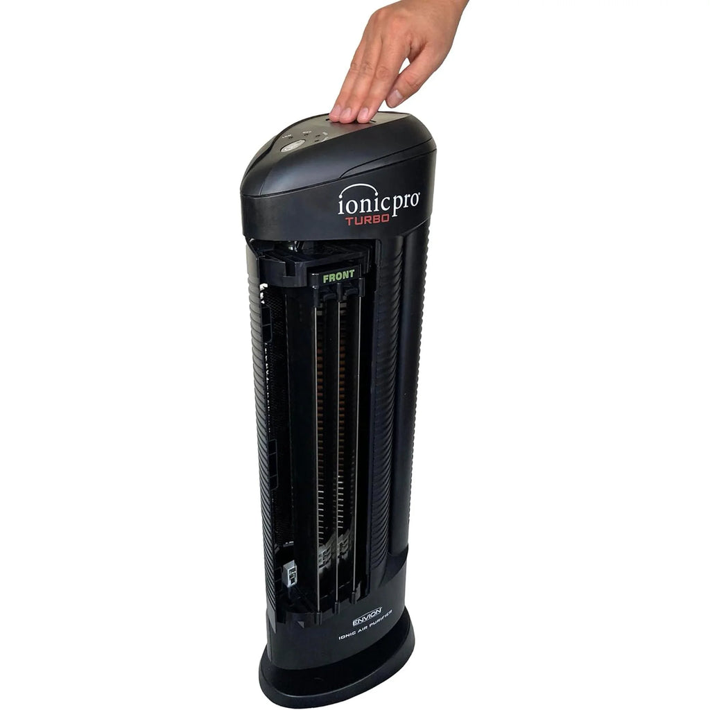 Ionic Pro Turbo (TA550) Ionic Air Purifier Tower for Home, Quiet Ionic Filterless Design, Covers Up to 500 Sq. Ft., Removes Odors, Smoke, Dust, and Allergens