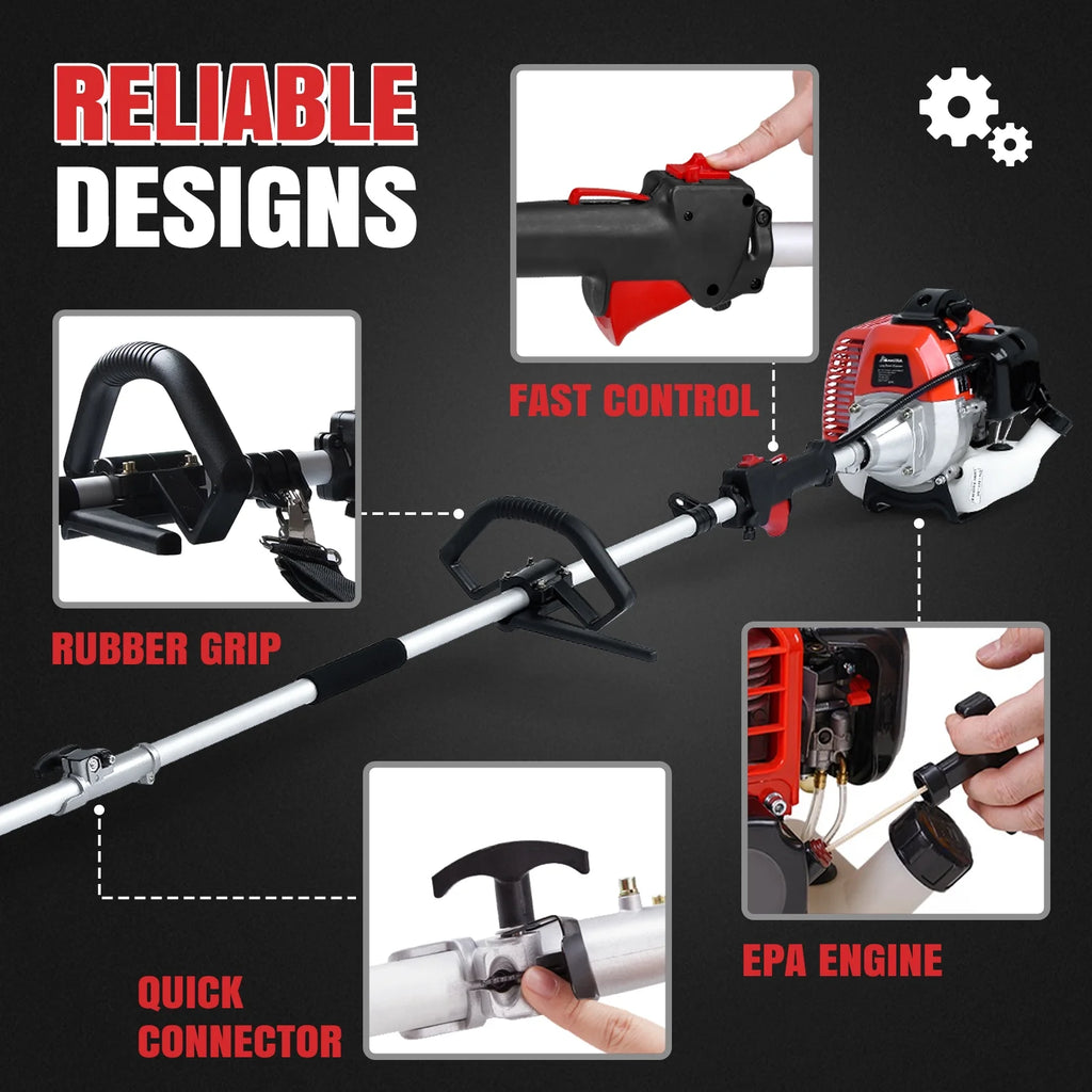 Maxtra Scooters 16ft 2 Cycle Gas Powered Extendable Pole Saws, Anti-Vibration System