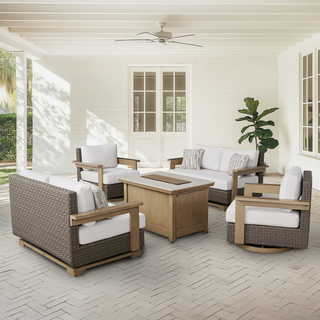 Agio Juniper 5-piece Outdoor Fire Seating Set