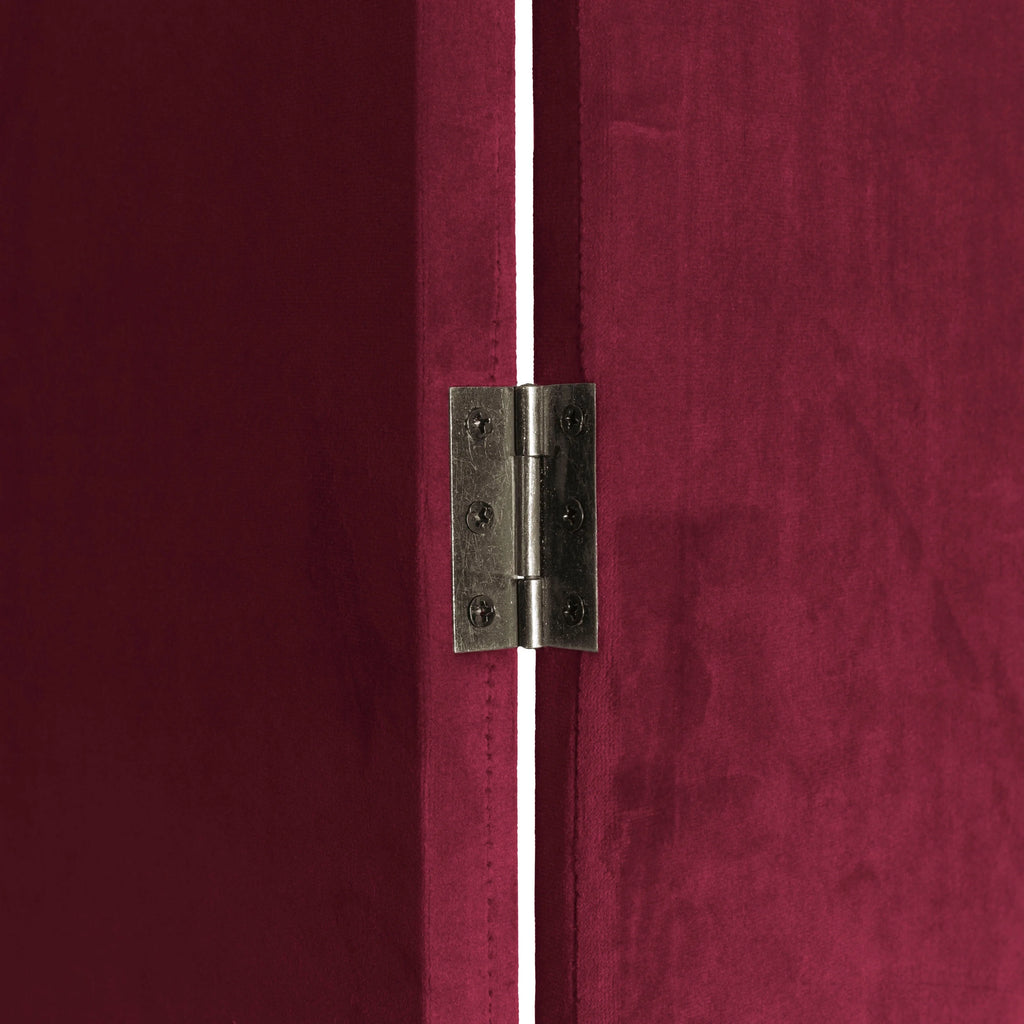 6 ft. Classic Arch Velvet Room Divider Lilac 3 Panel