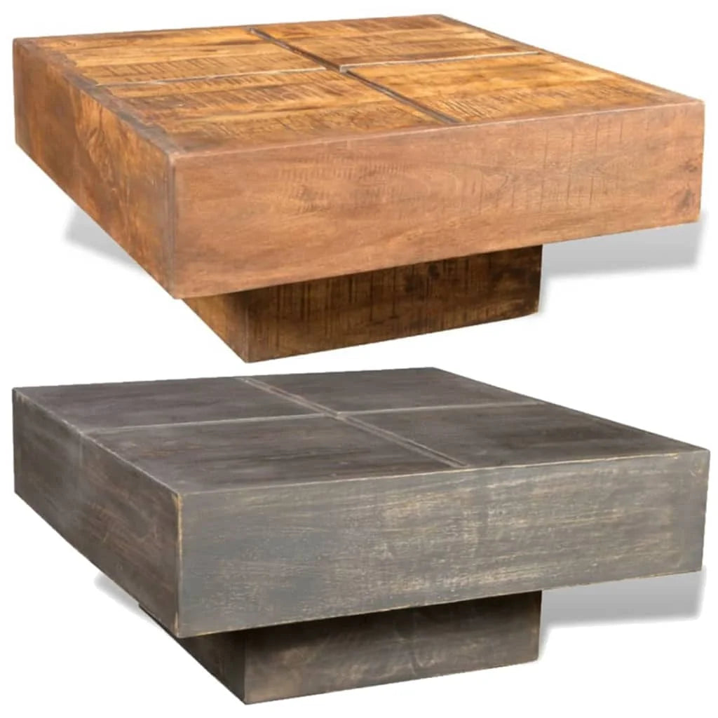 vidaXL Coffee Table Brown Square Solid Mango Wood