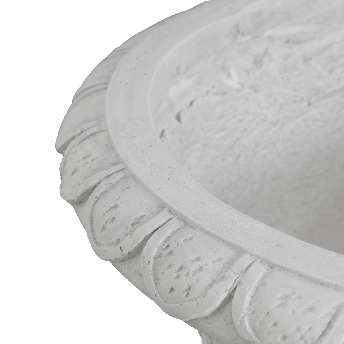 Christopher Knight Home 23.75" MGO Garden Urn Planter with Drainage Hole, Classic Outdoor Pot, Light Gray, Set of 2
