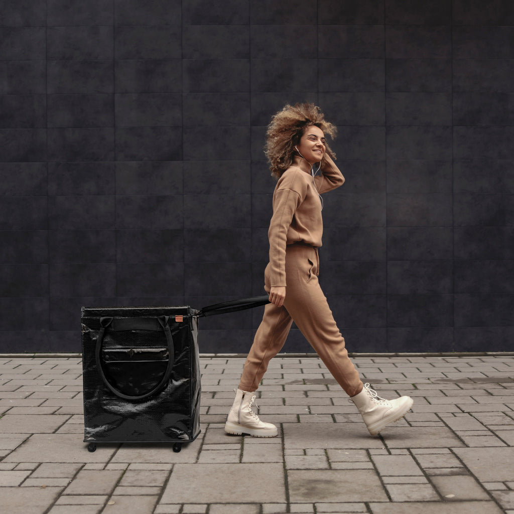 CleverMade Foldable Tote Bag on Wheels
