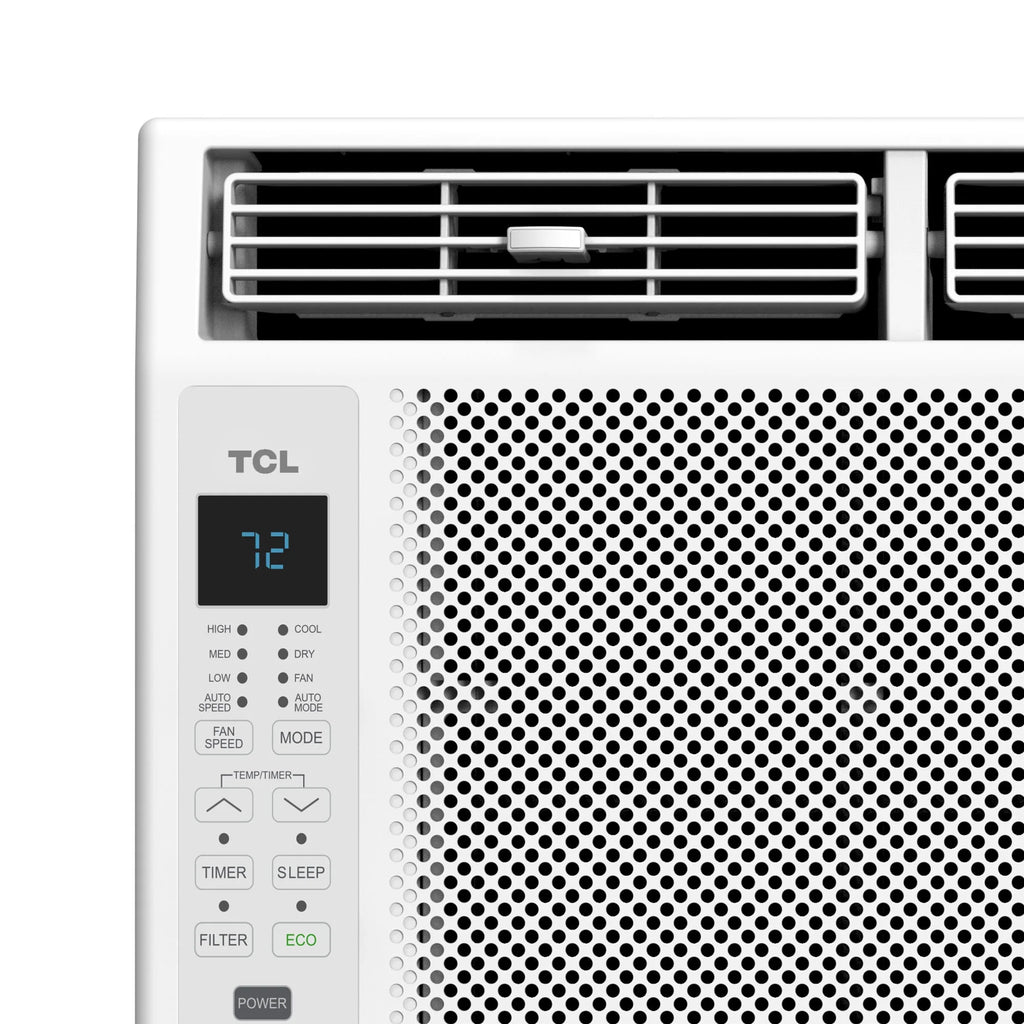 TCL 5,000 BTU Window Air Conditioner, Fan & Dehumidifier, 150 Sq. Ft., Remote Control, Easy-to-Use, Reusable Filter, Compact, Quiet, White, W5W3M
