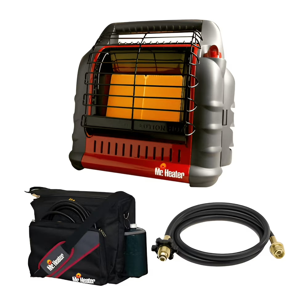 Mr. Heater Portable Big Buddy Propane Heater with 10-Feet Propane Hose Bundle