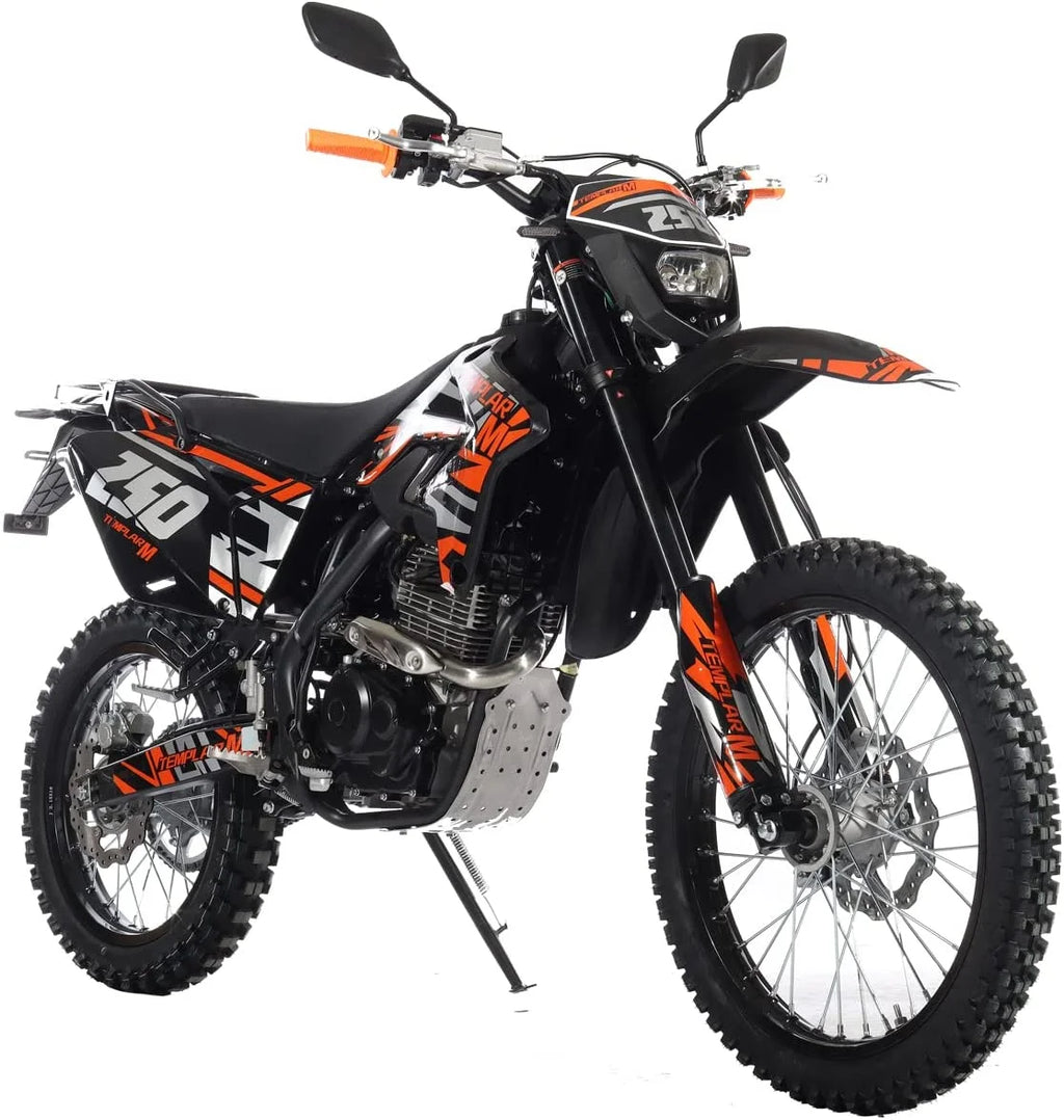 X-Pro Templar M 250cc Gas Dirt Bike with Zongshen Engine 5 Speed Pit Bikes Adult Pitbike, Big 21"/18" Wheels!