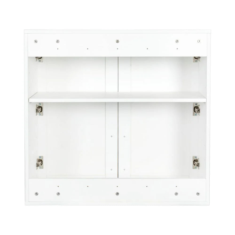 Stackable Wall Cabinet,Solid Wood Storage Cabinet with Adjustable Shelves and Doors,Console Table Side Table for Hallway,Sideboard Buffet Cupboard for Kitchen, 15.75" D x 15.75" W x 70.87" H, White