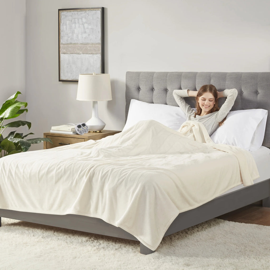 Serta Gray Polyester  Electric Blanket, Queen