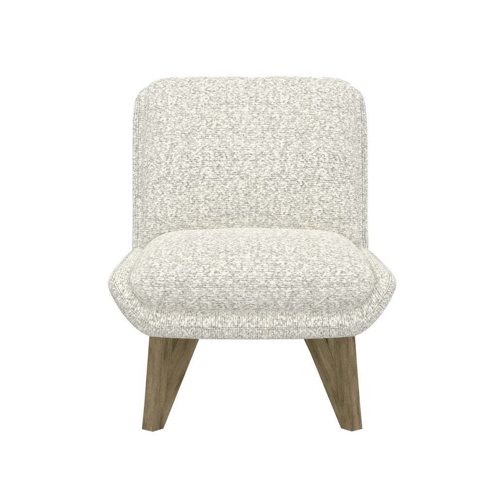 Artum Hill Fiona Cream Armless Soft Boucle Upholstered Accent Chair