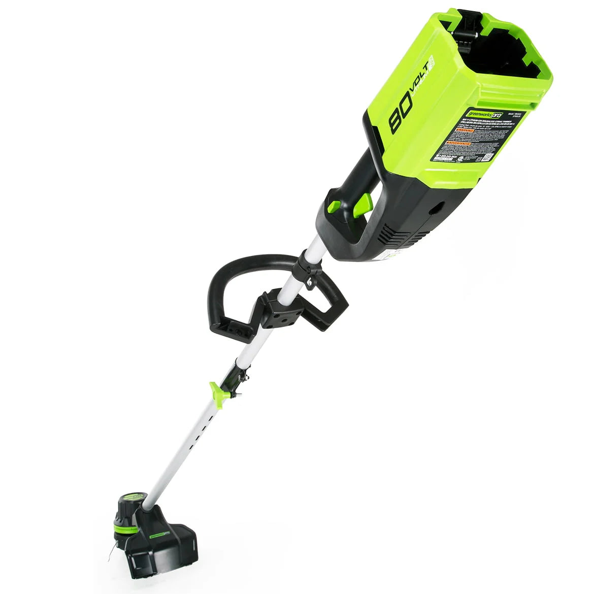 Greenworks 80V 16-inch Cordless String Trimmer with 2.0 Ah Battery and Charger, 2100102