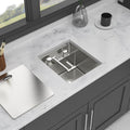 15" Undermount bar Sink with folding faucet - 15*17 inch Single Bowl 16 Gauge Stainless Steel Kitchen Sinks