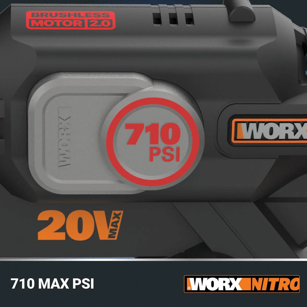 Worx Nitro 710 MSI 20V Brushless Hydro shot Plus Portable Power Cleaner