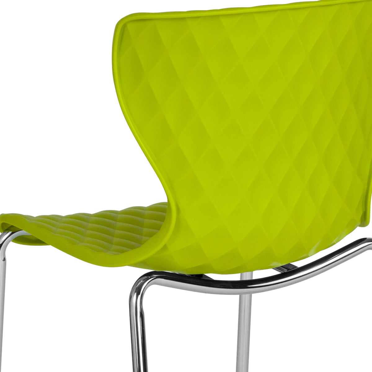 Flash Furniture 4 Pack Lowell Contemporary Design Orange Plastic Stack Chair