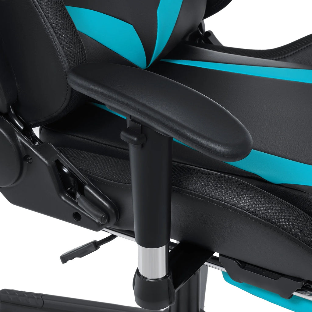 Gaming Chair with Massage Gamer Chair with 2D Armrests for Kids
