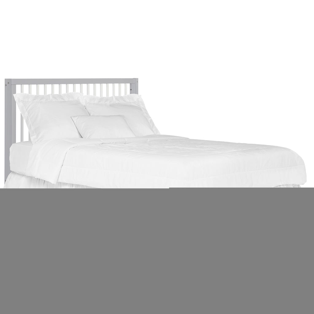 Dream On Me Carter 5-in-1 Full Size Convertible Crib. Grey and White