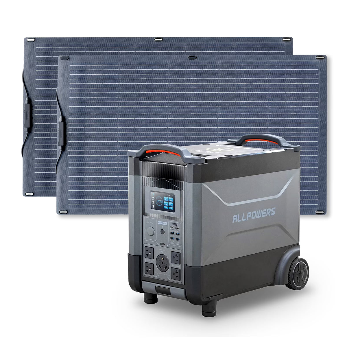 ALLPOWERS R4000 Portable Solar Generator Kit, 100W Monocrystalline Flexible Solar Panel with 3600 Watt 3600Wh LiFePO4 Portable Power Station, for Camping, Home Backup, RV,  [Shipping Separately]