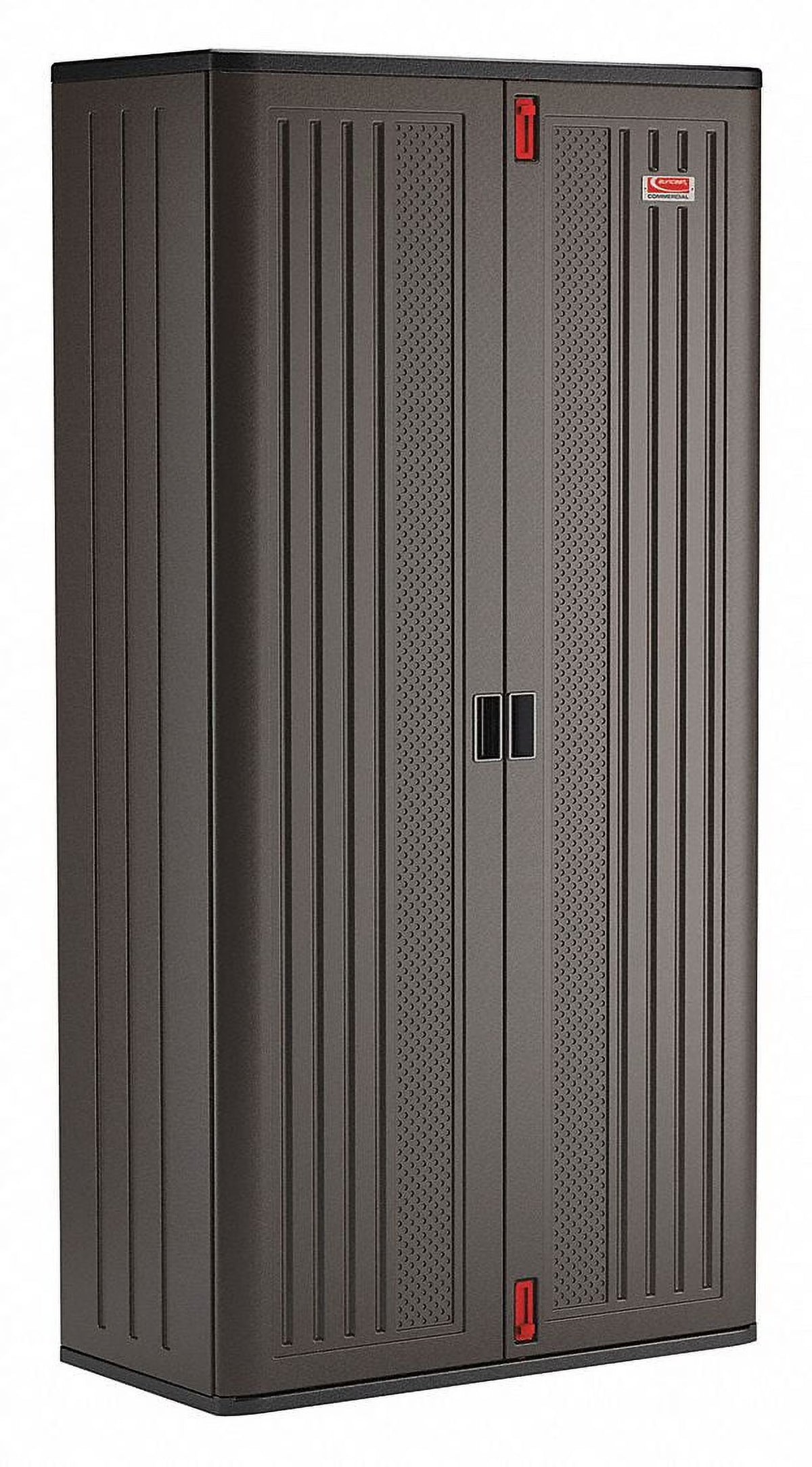 Suncast 80-inch x 40-inch 4-Shelf Storage Cabinet Locker, Black, Resin, Garage Cabinet