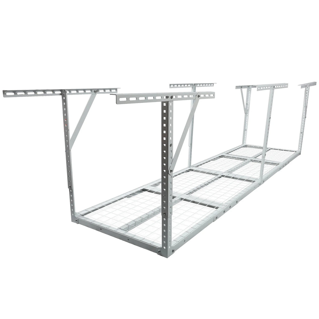2x8FT Overhead Garage Storage Rack,Adjustable Storage Organization System,Heavy Duty Metal Garage Ceiling Storage Racks,450lbs Weight Capacity
