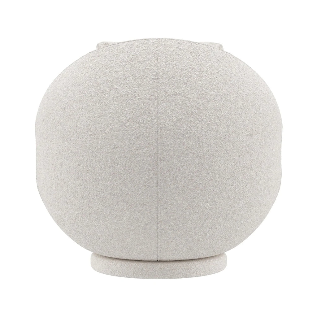 Hillsdale Boulder Upholstered Swivel Storage Chair, Ash White