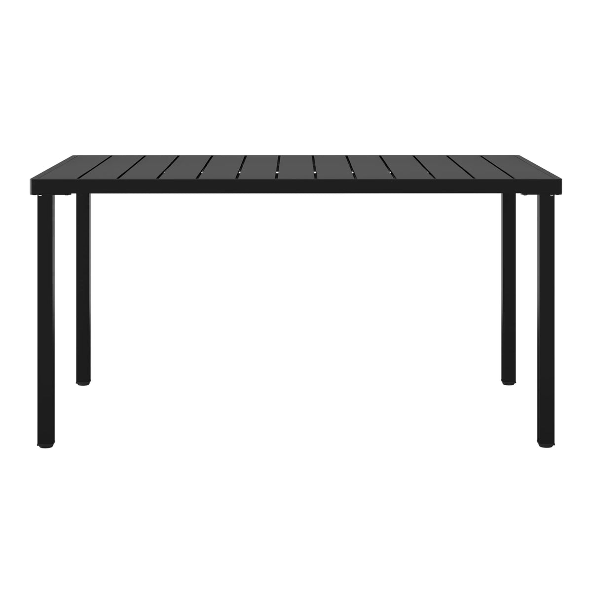 WestinTrends Playa 59" Iron Metal Outdoor Rectangular Patio Dining Table For 6, Olive Green