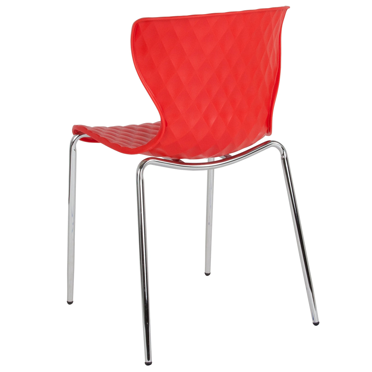 Flash Furniture 4 Pack Lowell Contemporary Design Orange Plastic Stack Chair