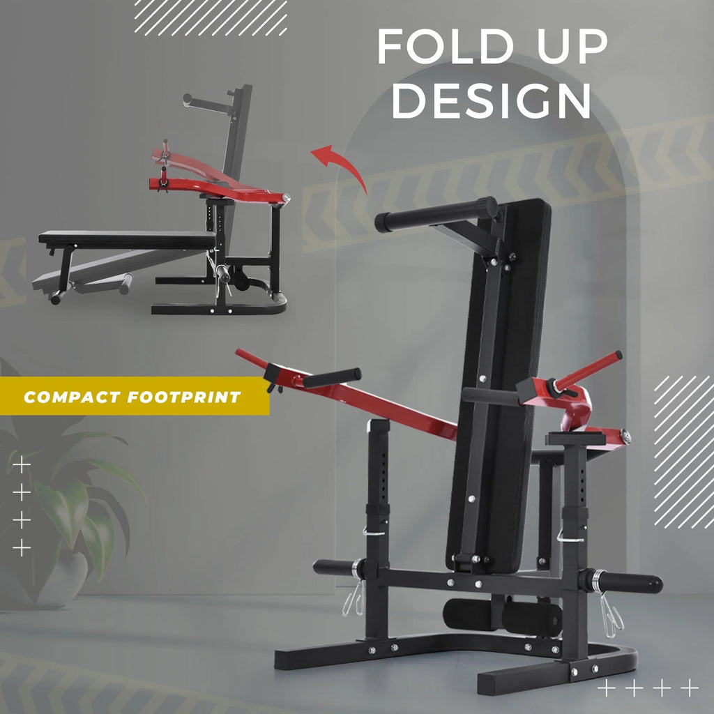 Euroco Weight Bench Press Machine Adjustable Flat Incline Bench for Chest & Arm Ab Workout, Home Gym Equipment