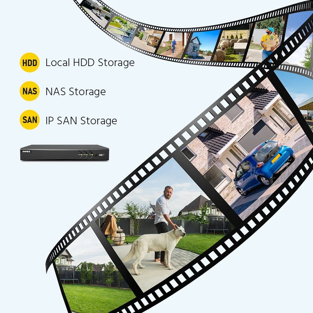 ANNKE 8CH 8MP Home Security Camera System for Indoor and Outdoor, AI DVR and 8x4K IP67 Bullet Home & Surveillance Cameras, Work with Alexa, Smart Dual Light, 0TB HDD