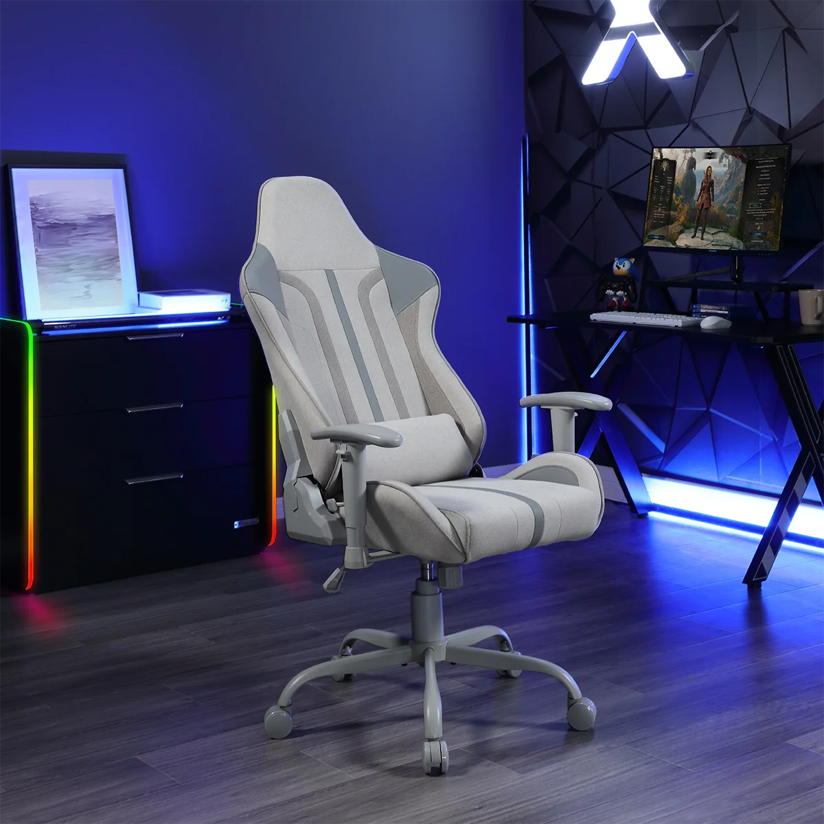 X Rocker Mysa PC Gaming Chair with Lumbar Support, Pink