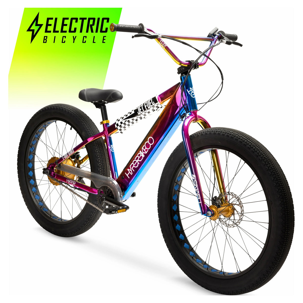 Hyper Bicycles Jet Fuel 26" 36V Electric BMX Fat Tire E-Bike for Adults, Pedal-Assist, 250W Motor