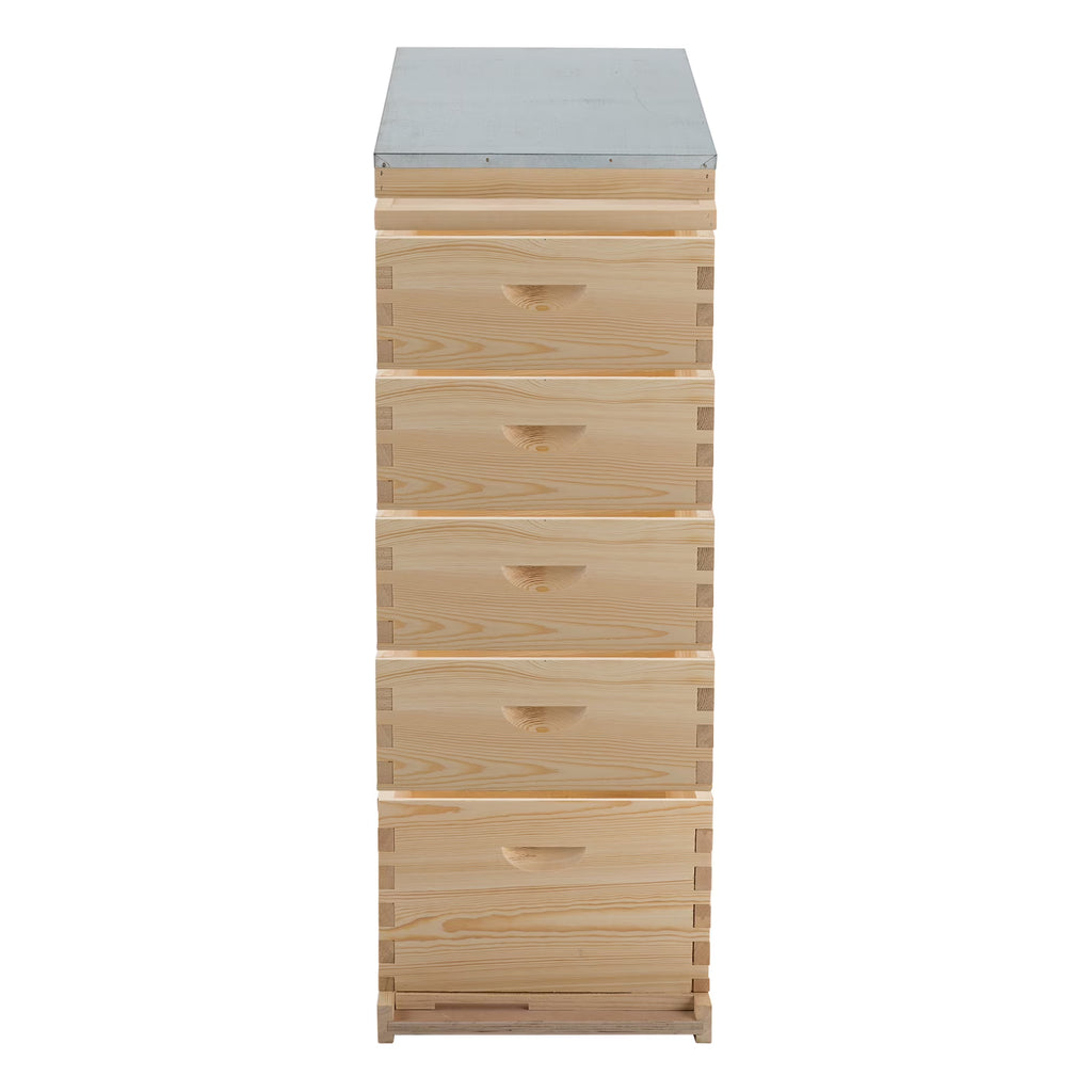 Preenex Langstroth Beehive Kit with Metal Roof, Wooden, Multi-color