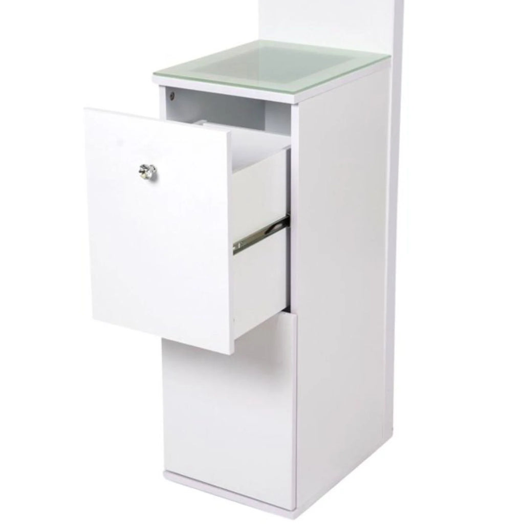 Impressions Vanity Slaystation Natalie Display Shelves with Rack and Storage Cabinet (Light Pink)