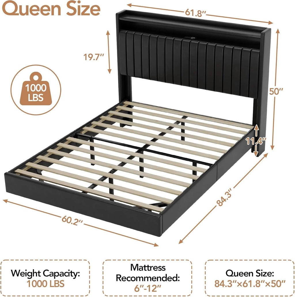 WhizMax Under Bed Storage Platform Bed Frame, Queen