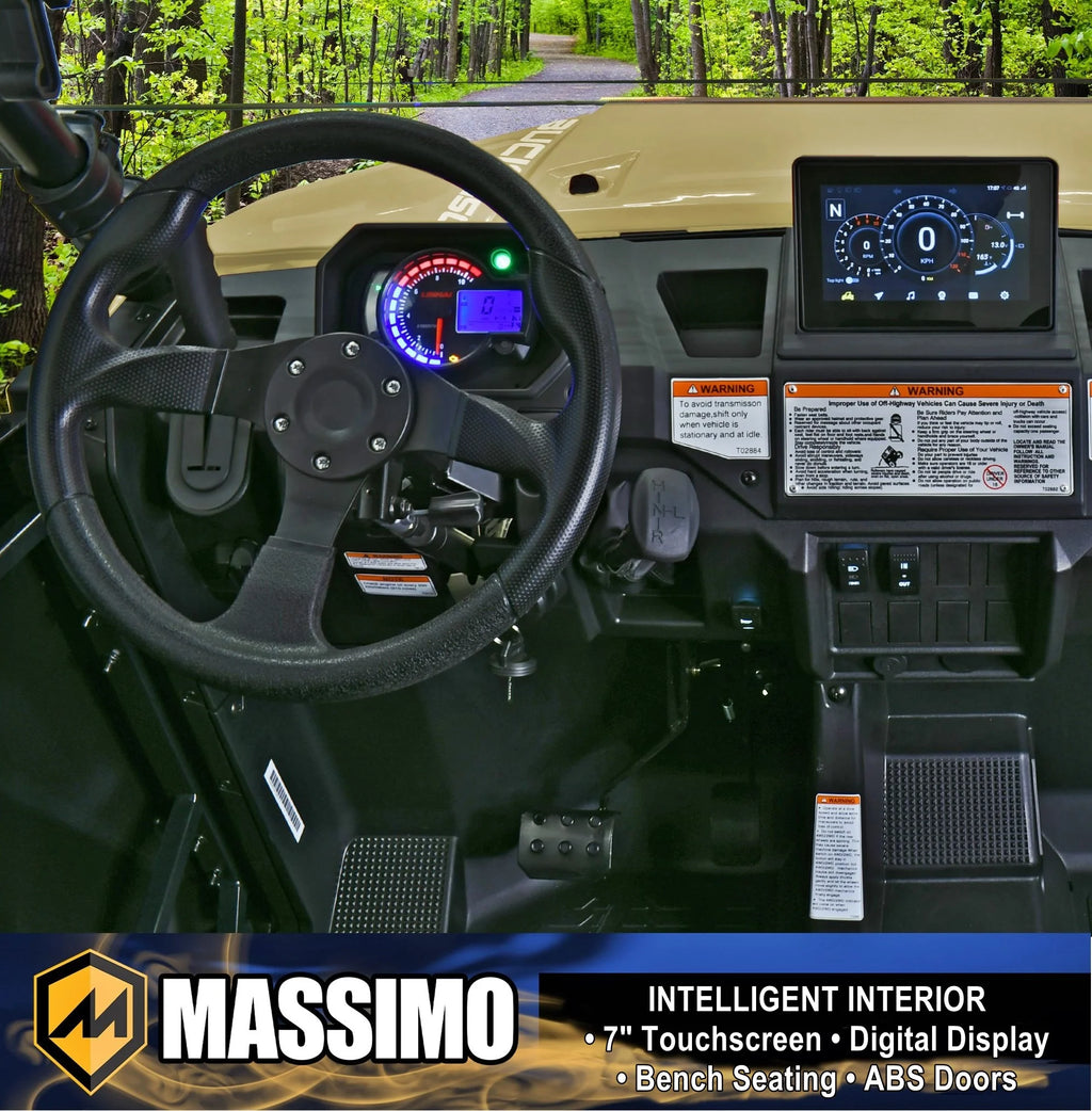 Massimo Buck 450 Side by Side UTV, EFI, 4 Stroke, 325cc, 25.5 HP, 4X4, 3000lb Winch - Red