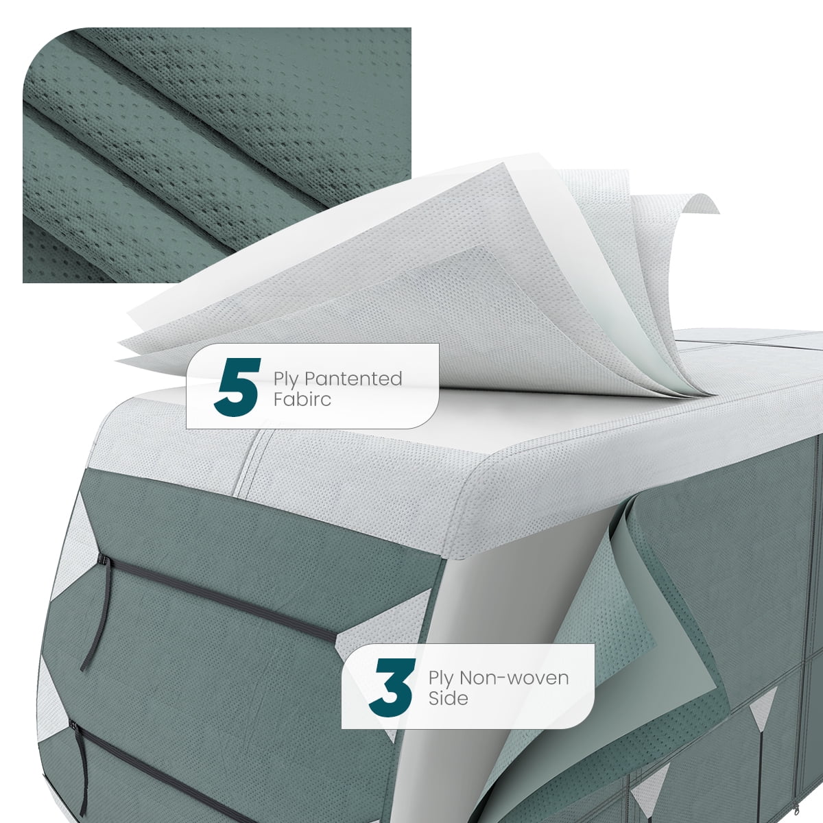 KING BIRD Upgraded Travel Trailer RV Cover, Extra-Thick 5 Layers Anti-UV Top Panel, Deluxe Camper Cover, Fits 27'- 30' RV Cover -Breathable, Water-Repellent, Rip-stop with 2Pcs Straps & 4 Tire Covers
