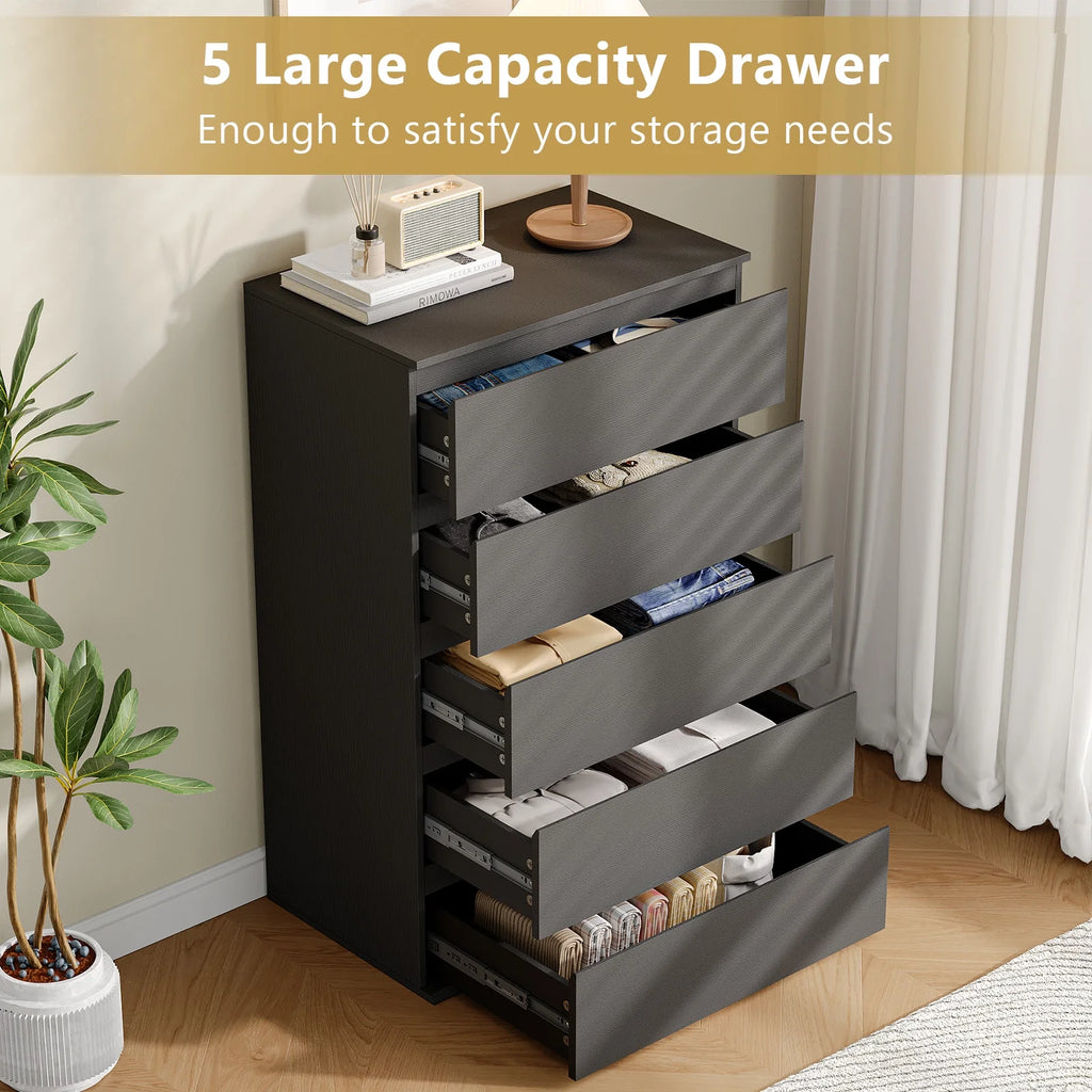 LAFGUR 6 Drawer Double Dresser,Wood Storage Organizer Cabinet Chest for Bedroom Living Room,White