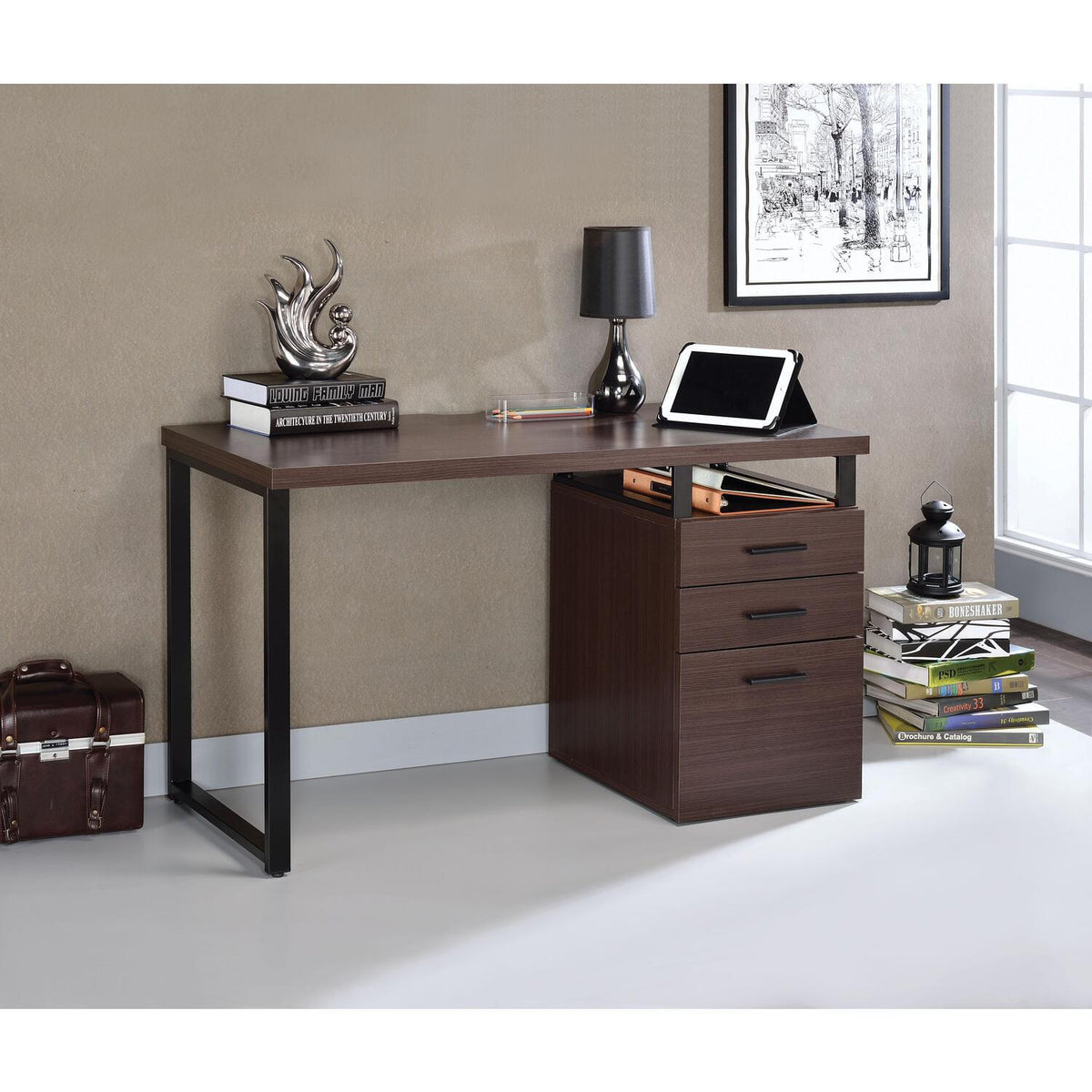 Acme Coy Desk - Gray Oak