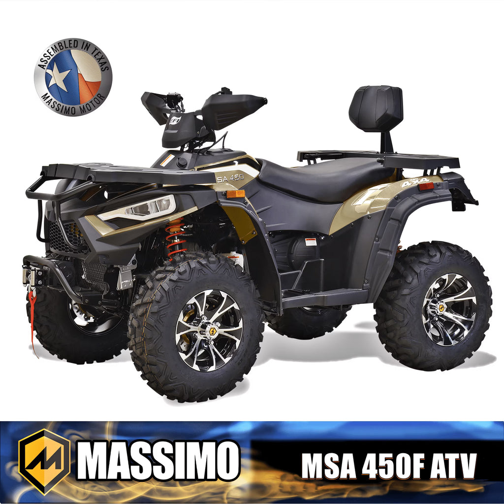 Massimo MSA450F Adult ATV Quad 352cc 25 HP 4 Stroke 4-Wheeler - Sand