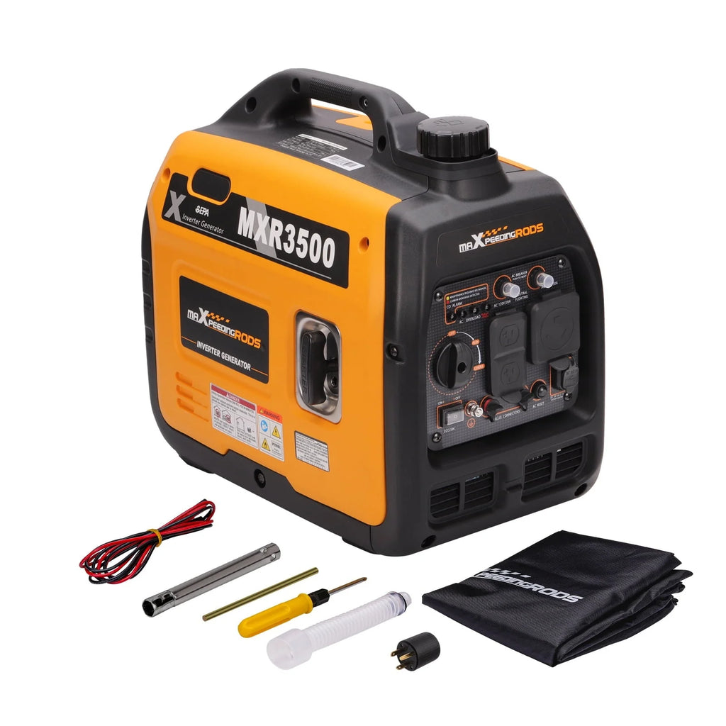MaXpeedingrods Portable Inverter Generator 3500W Ultralight Outdoor Camping Motorhome Caravan Petrol Gasoline Power Equipment