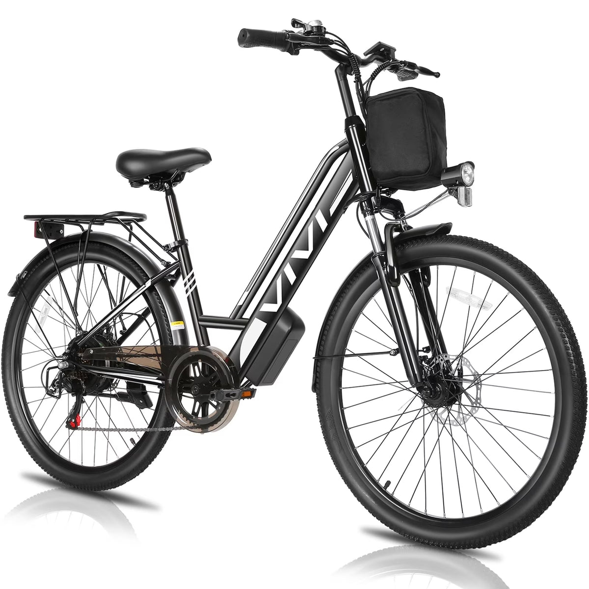 Vivi Electric Bike 26" City Commuter Electric Bike 48V 500W Step-Through Electric Bike 19.8MPH Electric Cruiser Bike Beach Bike with Cruise Control, UL2849 Certified