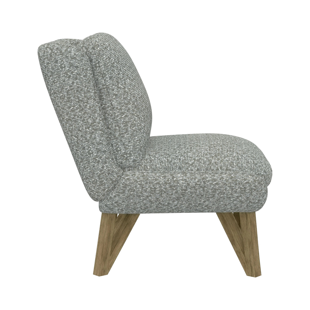 Artum Hill Fiona Cream Armless Soft Boucle Upholstered Accent Chair