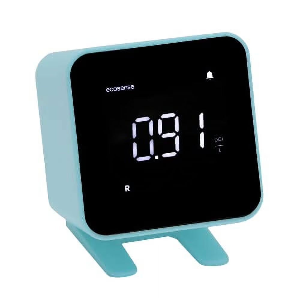 Ecosense EB100 EcoBlu, Digital Radon Detector, Fast & Accurate, Short-Term and Long-Term Monitoring, Full Size LED Screen, Easy to Use (White)