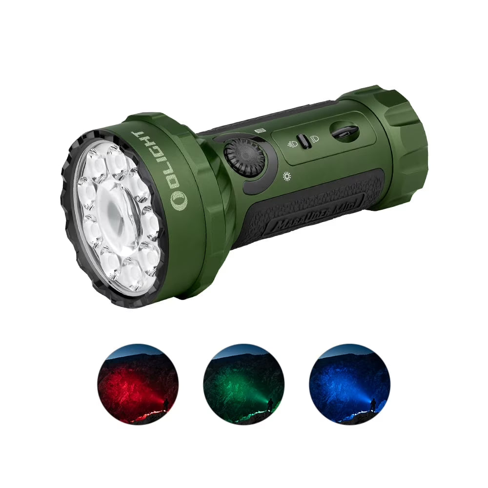 OLIGHT Marauder Mini 7,000 Lumens Bright Flashlight with 600 Meters Beam Distance, Powerful RGB Lights, Magnetic Rechargeable for Outdoors Work, Hunting, and Searching(Black)