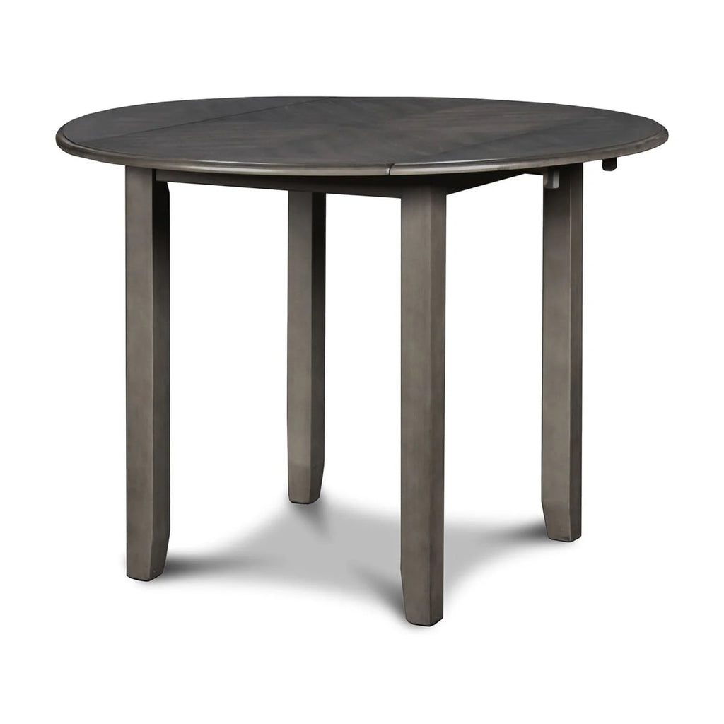 New Classic Gia 3 Piece Contemporary Rubberwood Dining Table Set, Gray