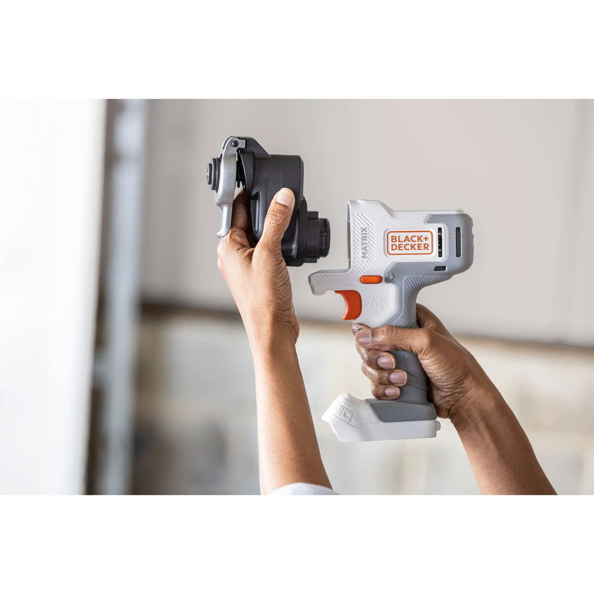 BLACK+DECKER 20V MAX* Matrix Cordless Combo Kit, 6-Tool, White And Orange, (BDCDMT1206KITWC)