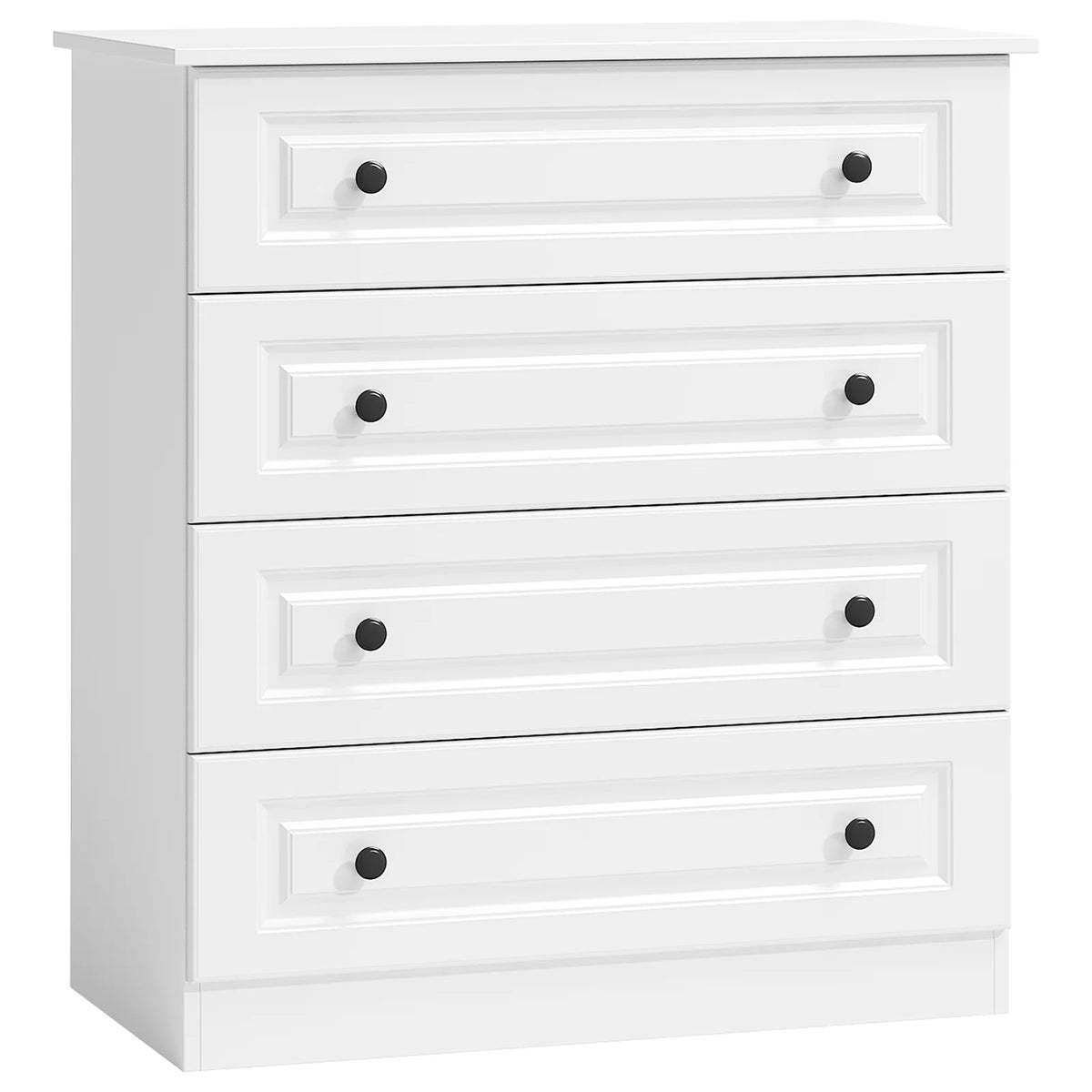 IDEALSOUL Dresser, Black Dresser Tall dresser with Large Storage Space, 4 Drawer Dresser for Bedroom, Hallway, Entryway