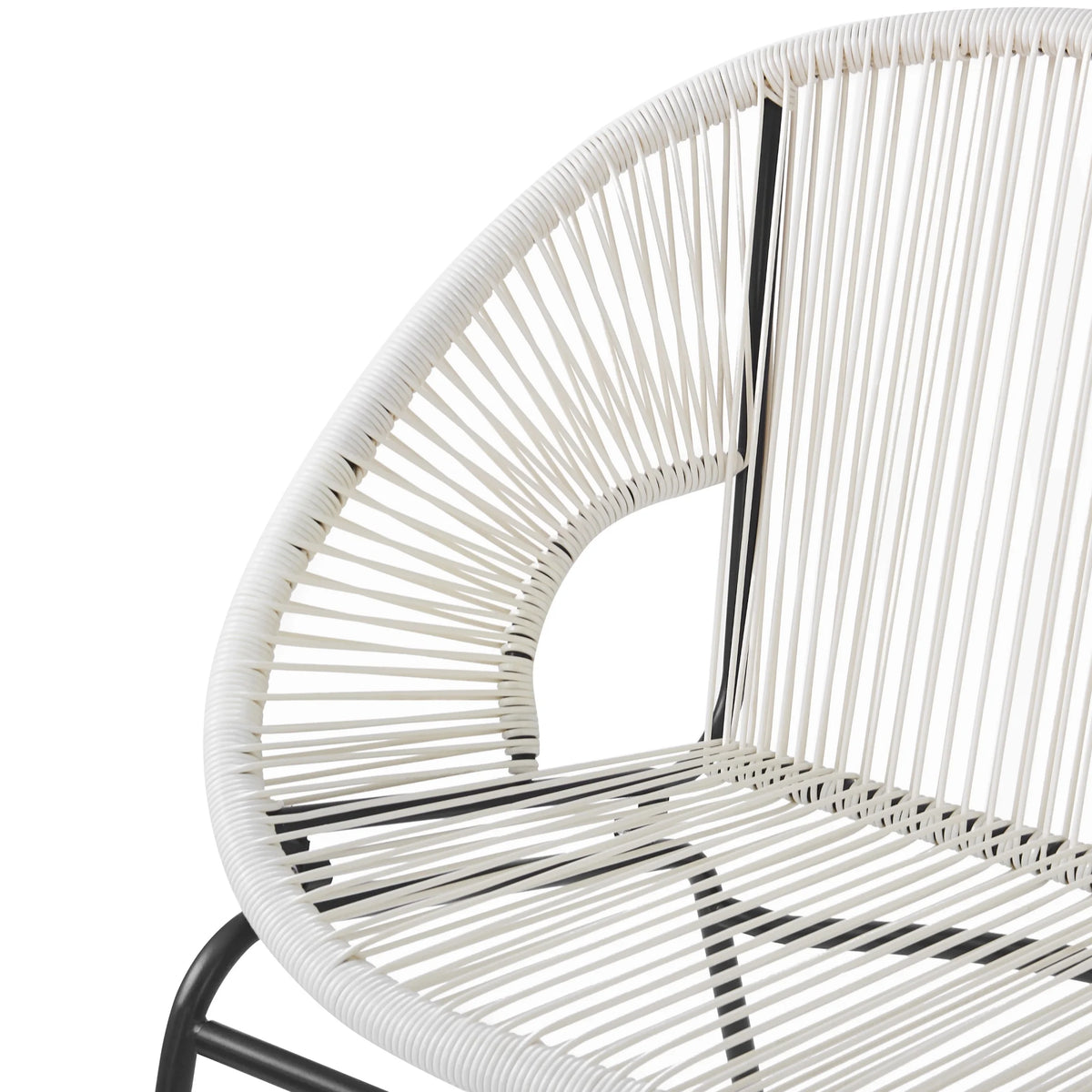 Aspen Modern Outdoor Patio Basket Loveseat, Hammock Weave Design, Metal Frame, Green